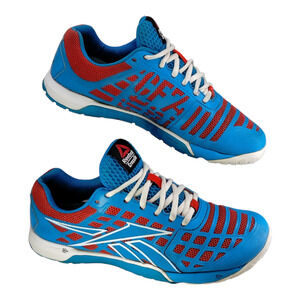 Reebok Womens Crossfit CF74 Nano 3.0 M44675 Blue Red Running Shoes Sneakers Sz 8